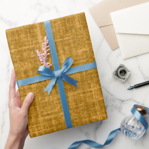Papel De Regalo Lino Amarillo Oscuro