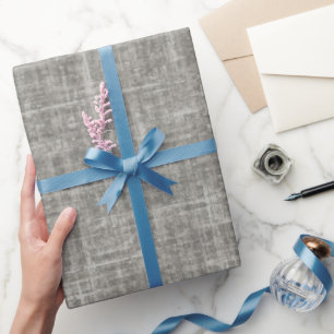 Papel De Regalo Lino Gris Medio