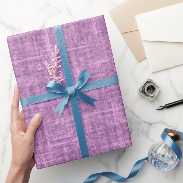 Papel De Regalo Lino Púrpura Orquídea (Regalar)