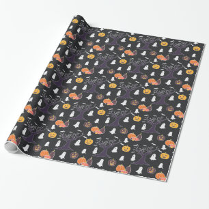 Papel De Regalo Linternas Halloween de Jack O de los fantasmas de