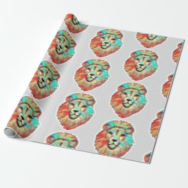 Papel De Regalo Lion Face Wrapping Paper