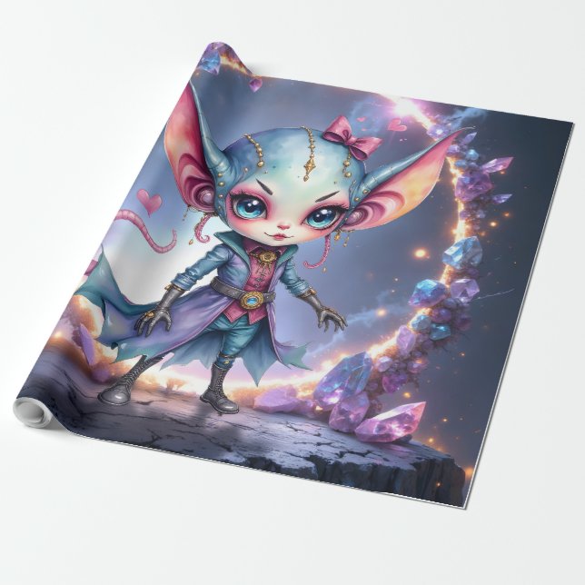 Papel De Regalo Liora – Corazón de Cristal de las Estrellas  (Desenrollado)