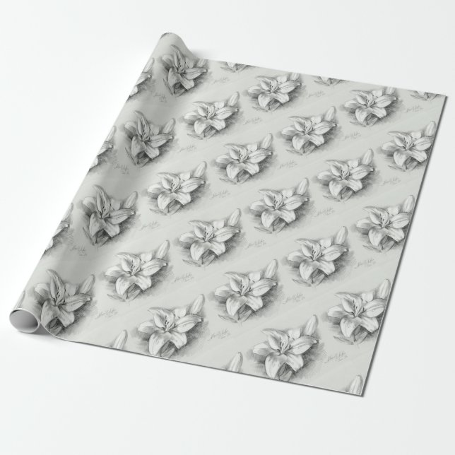 Papel De Regalo lirio-2 (Desenrollado)
