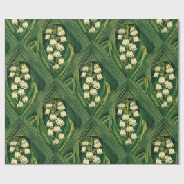 Papel De Regalo Lirio de valle venenoso art nouveau