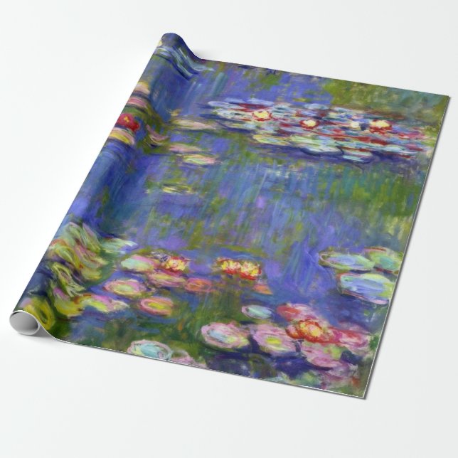 Papel De Regalo Lirios de agua por Monet (Desenrollado)