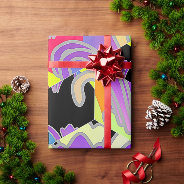 Papel De Regalo Lirios Geométricos  (Regalo de vacaciones)