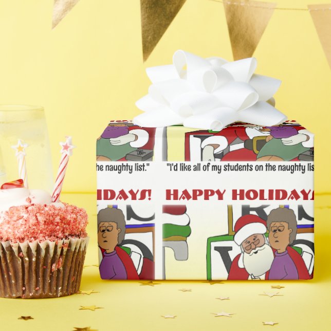 Papel De Regalo Lista de estudiantes traviesos (Fiesta de cumpleaños )