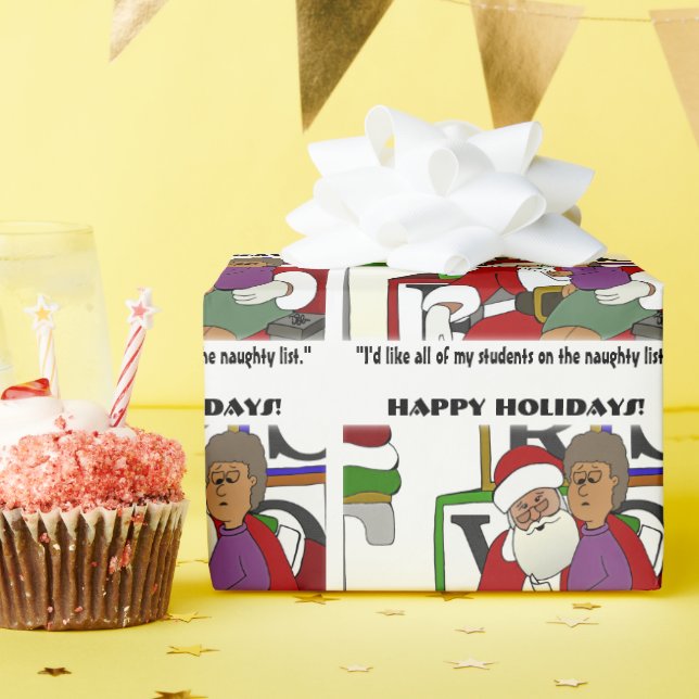 Papel De Regalo Lista traviesa (Fiesta de cumpleaños )