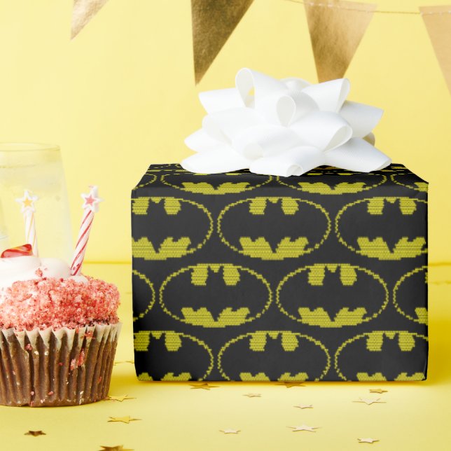 Papel De Regalo Lite-Brite Bat Emblem (Fiesta de cumpleaños )