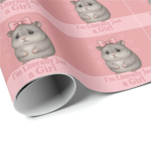Papel De Regalo Literalmente Soy Solo una Chica Hamster Triste Div