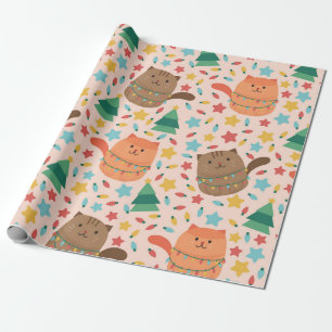 Papel De Regalo Little and cute Christmas Kitten