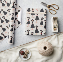 Papel De Regalo Little Black Dress Society Cute Whimsical Fashion 