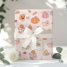 Papel De Regalo Little Boo Pink Whimsical Books Baby Shower
