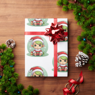 Papel De Regalo Little Boy Elf Xmas Magic