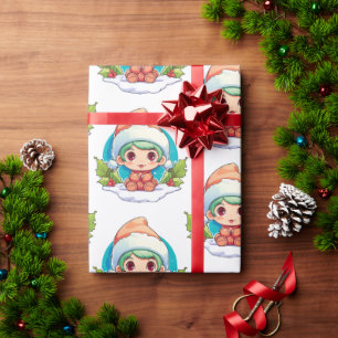 Papel De Regalo Little Boy Elf Xmas Magic