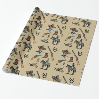 Papel De Regalo Little Cowboys & Wild West Kids Wrapping Paper – B