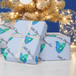 Papel De Regalo Little Dino on the Way Baby Shower Wrapping Paper