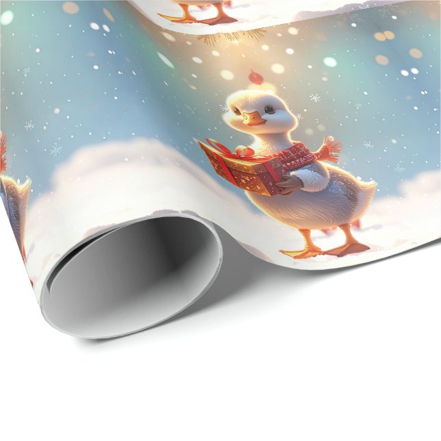 Papel De Regalo Little Duck Holiday Wrapping Paper (Esquina del rollo)