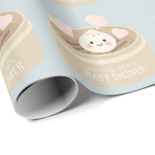 Papel De Regalo Little Dumpling Baby Shower Blue