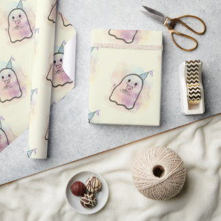Papel De Regalo Little ghost celebration 