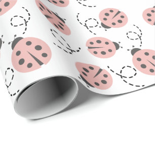 Papel De Regalo Little Love Bug Ladybug Pink