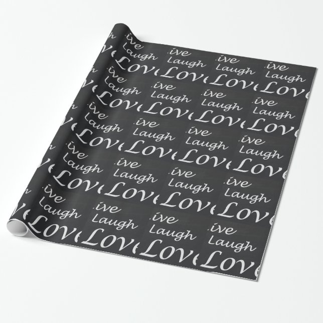 Papel De Regalo Live Laugh Love (Desenrollado)