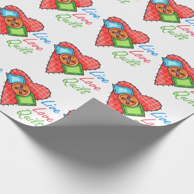 Papel De Regalo Live Love Quilt (Esquina)
