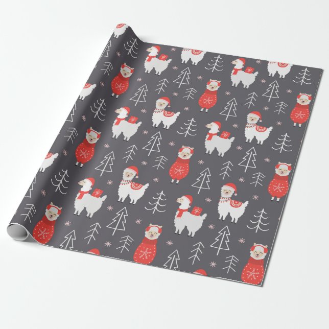 Papel De Regalo Llama de navidades (Desenrollado)