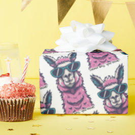 Papel De Regalo Llama dice que rocas | Postura rara en gafas de so