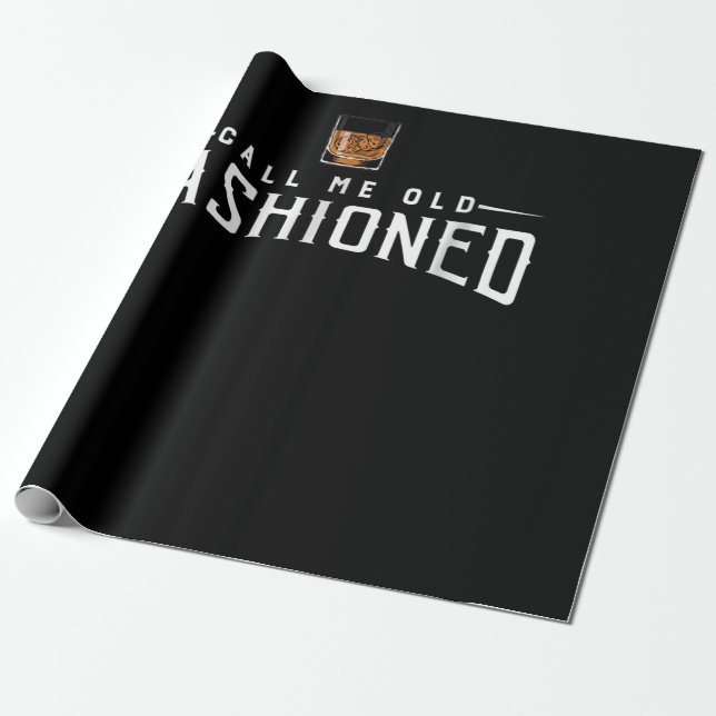 Papel De Regalo Llámame Whiskey de moda antigua (Desenrollado)