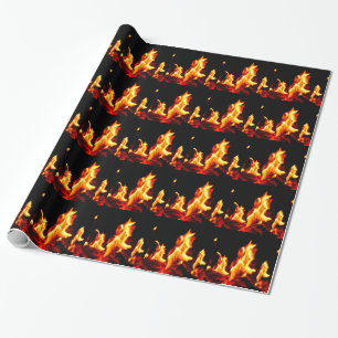 Papel De Regalo Llamas ardientes