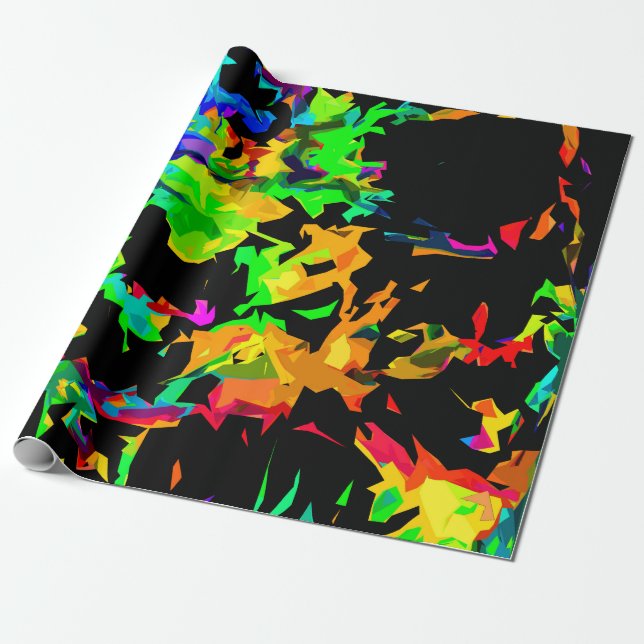 Papel De Regalo Llamas coloreadas (Desenrollado)