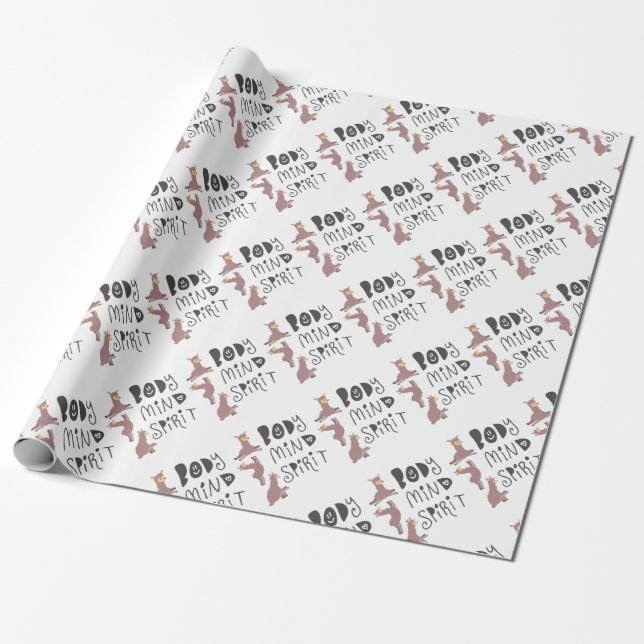 Papel De Regalo Llamas de yoga (Desenrollado)