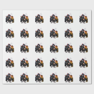 Papel De Regalo Llavero redondo de gato de streetwear de Hip-Hop g