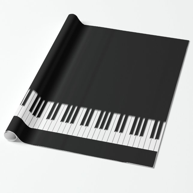 Papel De Regalo Llaves de teclado de piano (Desenrollado)