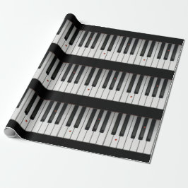 Papel De Regalo Llaves del piano con las mariquitas