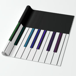 Papel De Regalo Llaves psicodélicas oscuras frescas del piano