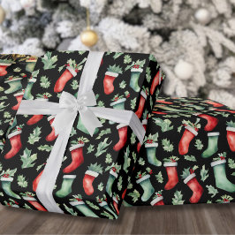 Papel De Regalo Llenando la media de Navidad