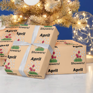 Papel De Regalo Lluvia de Abril Flor Floral de Margarita