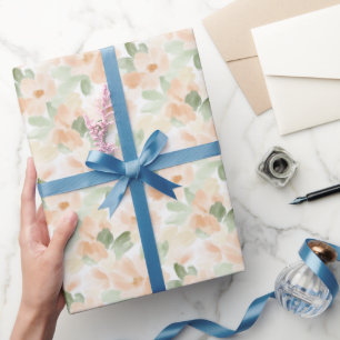 Papel De Regalo Lluvia de Flores de Melocotón Nupcial