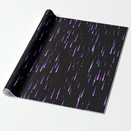 Papel De Regalo Lluvia del meteorito - púrpura