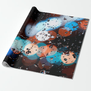 Papel De Regalo Lluvia gotas en el vaso de la ventana