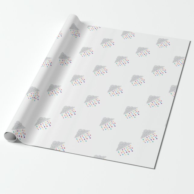 Papel De Regalo Lluvias de lluvia (Desenrollado)