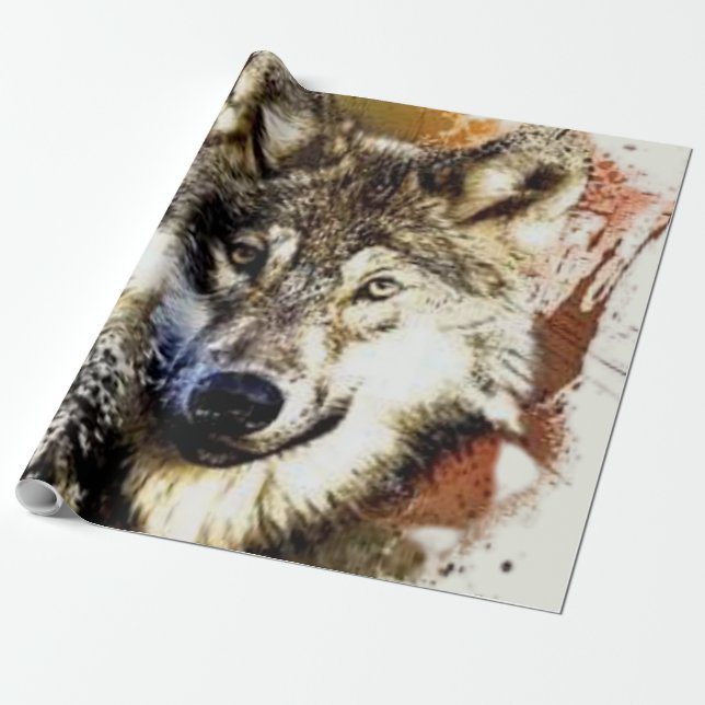 Papel De Regalo Lobo   (Desenrollado)
