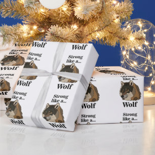 Papel De Regalo Lobo Gris