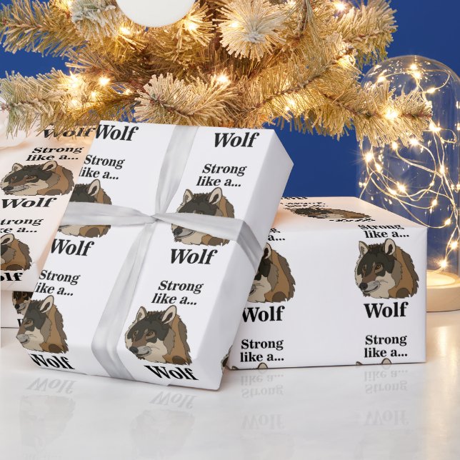 Papel De Regalo Lobo Gris (Vacaciones)