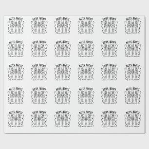 Papel De Regalo Locos por la Navidad Funny Navidad Cascanueces 