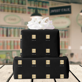 Papel De Regalo Logo de la empresa negra