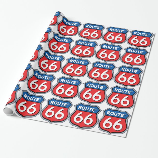 Papel De Regalo Logo de la ruta 66 (Desenrollado)