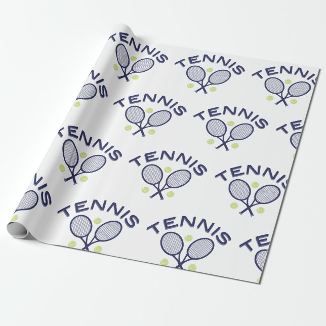 Papel De Regalo Logo de Tenis (Desenrollado)